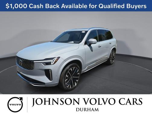 Vapour Grey Metallic 2026 Volvo XC90 Plus, B6 AWD Gas (mild hybrid), Gasoline, Bright, 7 Seats