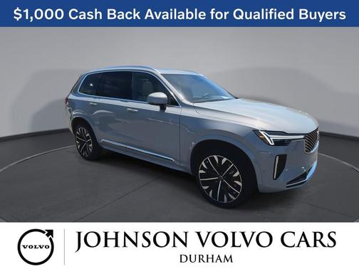 Vapour Grey Metallic 2026 Volvo XC90 Plus, B6 AWD Gas (mild hybrid), Gasoline, Bright, 7 Seats
