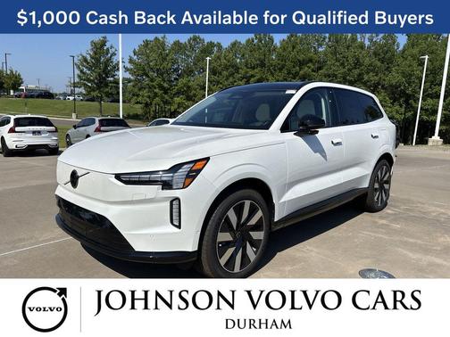 Crystal White 2026 Volvo EX90 Plus, Single Motor, Fully electric, 7 Seats