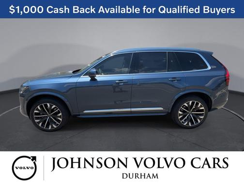 Denim Blue Metallic 2026 Volvo XC90 Ultra, B6 AWD Gas (mild hybrid), Gasoline, Bright, 7 Seats