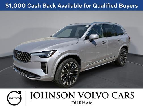 Aurora Silver 2026 Volvo XC90 Plus, B5 AWD Gas (mild hybrid), Gasoline, Bright, 7 Seats