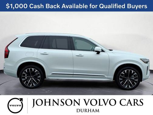 Crystal White Pearl 2026 Volvo XC90 Ultra, B6 AWD Gas (mild hybrid), Gasoline, Bright, 7 Seats