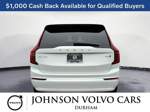 Crystal White Pearl 2026 Volvo XC90 Ultra, B6 AWD Gas (mild hybrid), Gasoline, Bright, 7 Seats