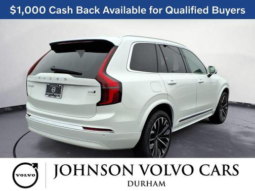 Crystal White Pearl 2026 Volvo XC90 Ultra, B6 AWD Gas (mild hybrid), Gasoline, Bright, 7 Seats