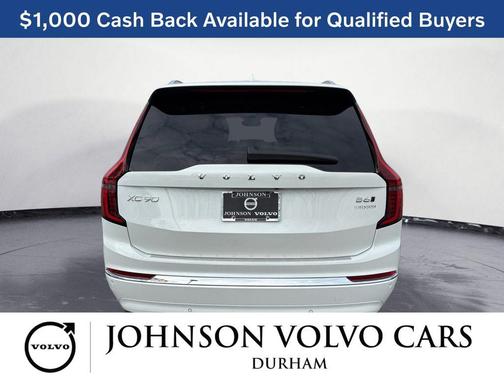Crystal White Pearl 2026 Volvo XC90 Ultra, B6 AWD Gas (mild hybrid), Gasoline, Bright, 7 Seats