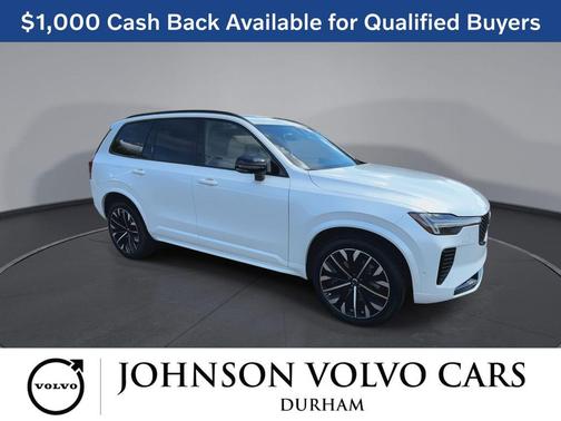 Crystal White Pearl 2026 Volvo XC90 Ultra Dark Theme, B6 AWD Gas (mild hybrid), Gasoline, 6 Seats