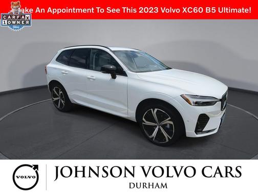Crystal White Metallic 2023 Volvo XC60 B5 Ultimate Dark Theme