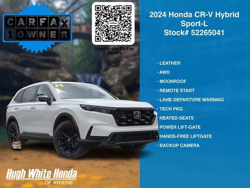 Platinum White Pearl 2024 Honda CR-V Hybrid Sport-L