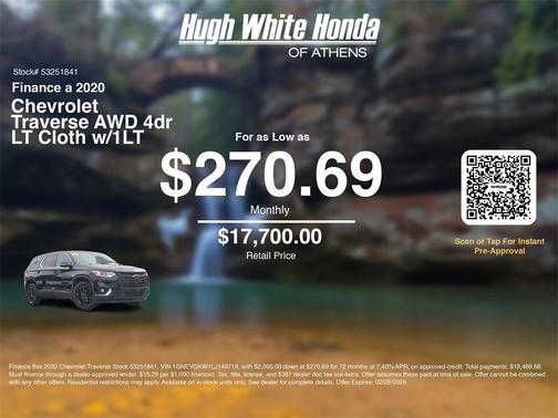 2020 Chevrolet Traverse LT Cloth