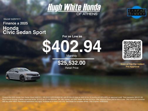 Gray 2025 Honda Civic Sport