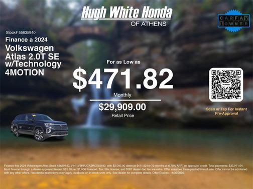 2024 Volkswagen Atlas 2.0T SE