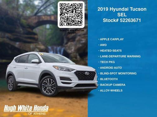 Dazzling White 2019 Hyundai TUCSON SEL