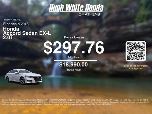 2018 Honda Accord EX-L 2.0T