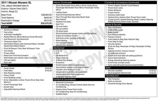 2011 Nissan Murano SL