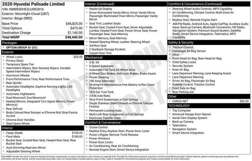 2020 Hyundai PALISADE Limited