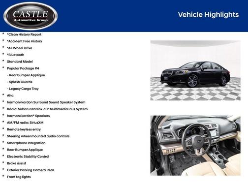 2016 Subaru Legacy 2.5i Limited