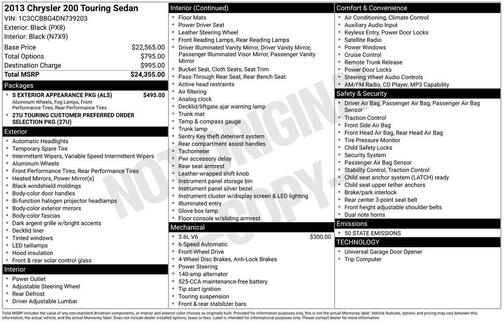 2013 Chrysler 200 Touring