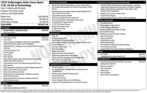 2023 Volkswagen Atlas Cross Sport 3.6L V6 SE w/Technology