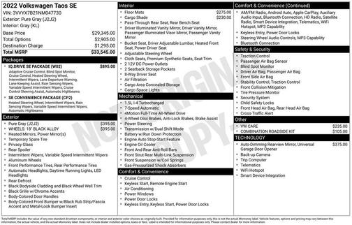 2022 Volkswagen Taos 1.5T SE
