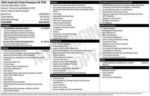 2024 Audi Q3 45 S line Premium
