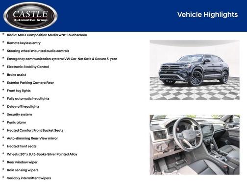 Deep Black Pearl Effect 2023 Volkswagen Atlas Cross Sport 3.6L V6 SE w/Technology