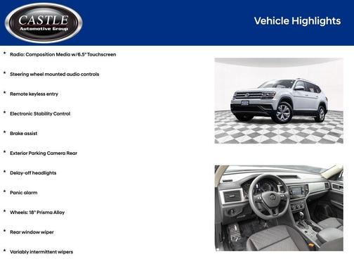 2018 Volkswagen Atlas 3.6L S