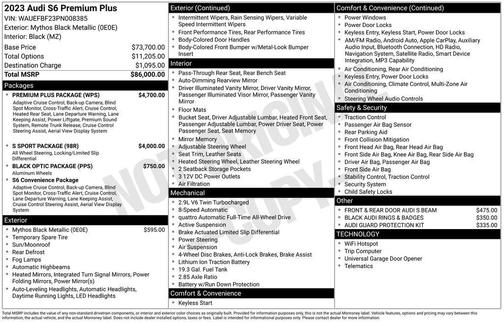 2023 Audi S6 2.9T quattro Premium