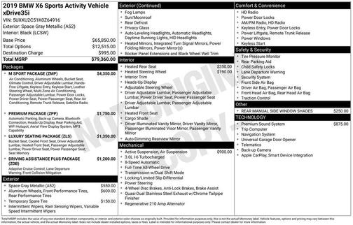 2019 BMW X6 xDrive35i