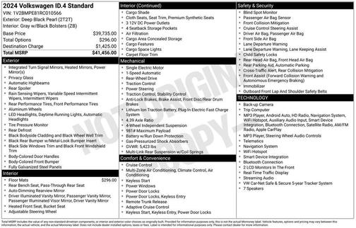 Deep Black Pearl Effect 2024 Volkswagen ID.4 Standard