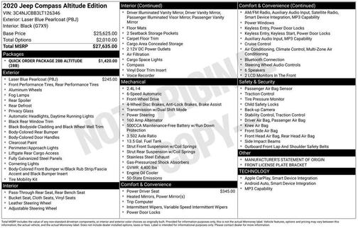 2020 Jeep Compass Altitude