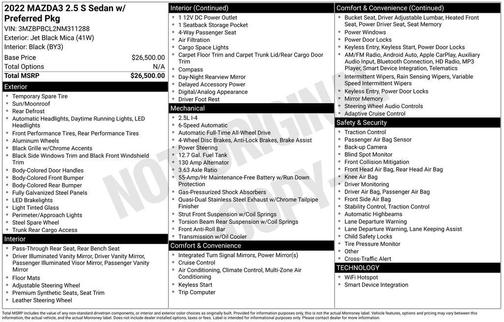 2022 Mazda Mazda3 AWD w/Preferred Package