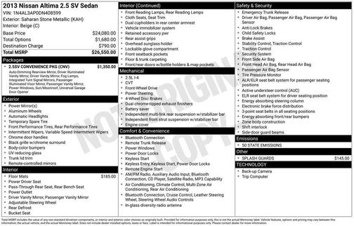 2013 Nissan Altima 2.5 SV