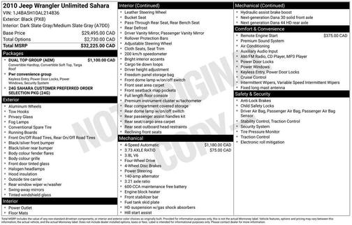 2010 Jeep Wrangler Unlimited Sahara