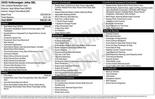 2025 Volkswagen Jetta 1.5T SEL