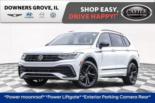 Opal White Pearl Effect 2023 Volkswagen Tiguan 2.0T SE R-Line Black
