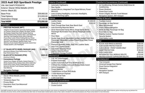 2023 Audi SQ5 3.0T Prestige