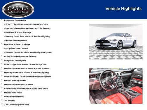 Oxford White 2022 Ford Mustang GT Premium