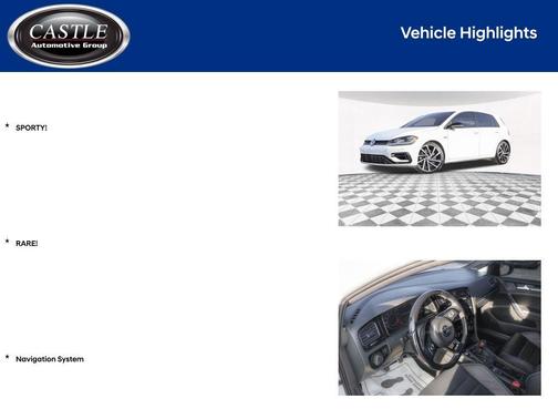 2019 Volkswagen Golf R 2.0T w/DCC & Navigation