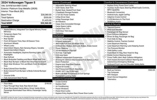 2024 Volkswagen Tiguan 2.0T S