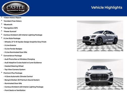 Glacier White Metallic 2023 Audi Q8 55 Premium Plus