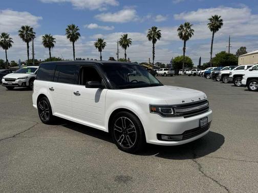 White Platinum Metallic Tri-Coat 2014 Ford Flex Limited