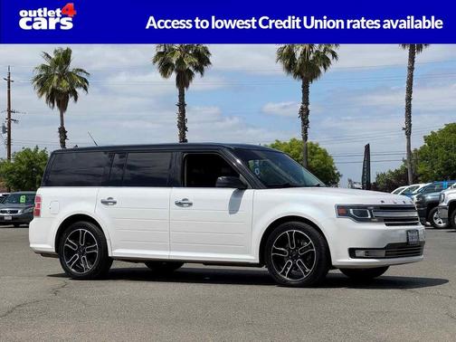 White Platinum Metallic Tri-Coat 2014 Ford Flex Limited