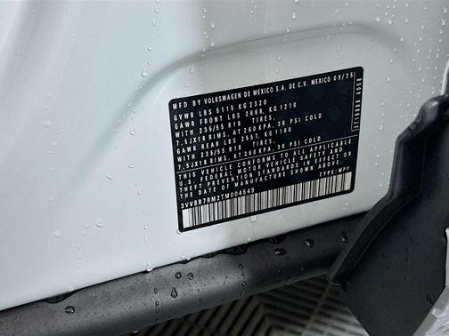 Pure White 2026 Volkswagen Tiguan 2.0T S