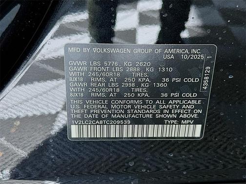 2026 Volkswagen Atlas Cross Sport 2.0T SE