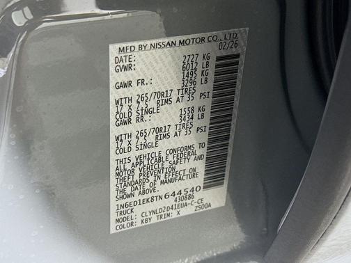 2026 Nissan Frontier PRO-4X