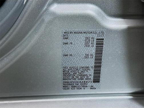 2025 Nissan Altima SR