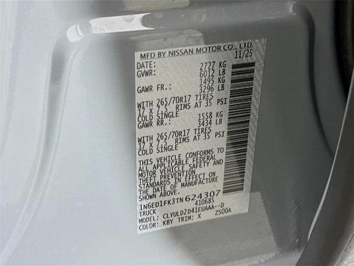 2026 Nissan Frontier PRO-4X