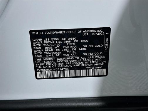 2026 Volkswagen Atlas 2.0T SE w/Technology