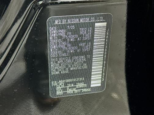 Black 2026 Nissan Armada SL