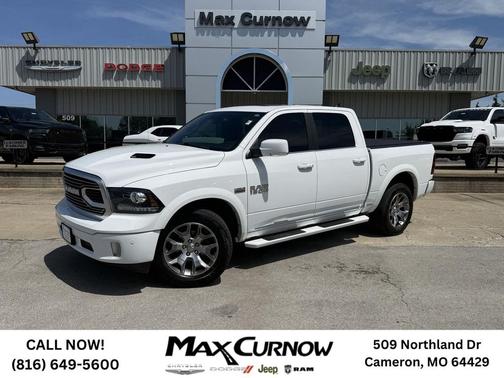 Bright White Clearcoat 2018 RAM 1500 Limited Crew Cab 4x4 5'7' Box